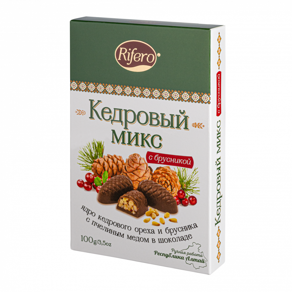  Риф и ко Конфеты "Кедровый микс БРУСНИКА" 100г    в Орле
