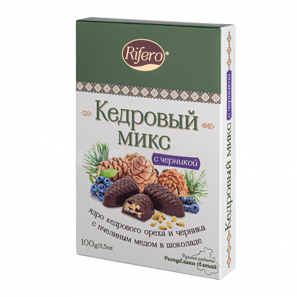  Риф и ко Конфеты "Кедровый микс ЧЕРНИКА" 100г       в Орле